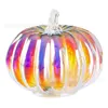 Overige feestelijke feestartikelen Glazen pompoenlamp decoratie LED-pompoenlamp 231114