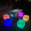 Декор светодиодные барные стулья Luminous Cube Creative Outdoor Водонепроницаемый стул мини -куб легкий свадебный проход проход прохода для проходов цветов.