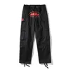 Pantalon cargo mens streetwear hip-hop pantalon décontracté imprimé militaire multi-poches saut