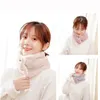 Lenços Bib Térmico Pescoço Aquecedor À Prova de Vento Moda Snood Cowl Tubo Imitação Cabelo Espessamento Inverno Outono