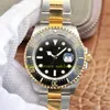 Mens Gold Automatic Watch 904L Steel Men's 43mm 126603 Black Dial Ceramic Bezel Steel 18k Yellow Gold Two Tone Bracelet NF V12 Sport 2813 Movement Mechanical Watches