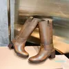 2023 Autumn en Winter Fashion Show Long Boots Series Round Head Dikke Sole Dikke Heel Long Boots Women