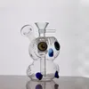 Cartoon Small Oil Dab Rigs Narghilè Bruciatore a olio in vetro da 14 mm Bong Perc Percolatore Becher Bong Tubi per l'acqua con tubo per bruciatore a olio in vetro maschio