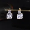 Boucles d'oreilles pendantes tendance, carré, bonbons, pour femmes, fête de mariage, dubaï, bijoux de mariée, cadeau pour Femme, E10188