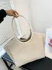 디자이너 여성 토트 가방 미적 단색 학생 캐주얼 토트 숄더백 대용량 옥스포드 재사용 가능한 쇼핑 비치 백