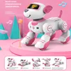 Animali elettrici / RC Robot Cane Acrobazia Camminata Danza Cane da compagnia elettrico Telecomando Magic Pet Dog Toy Telecomando touch intelligente 230414