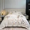 Bedding Sets Set Luxury Pure Cotton Butterfly Embroidery Quilt Cover Soft Duvet Bed Sheets And Pillowcases King Size