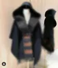 Women's Wool & Blends designer New Tassel Cape Coat 984J M2YE