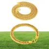 Chains 8mm 22K Gold Filled Necklace Jewelry For Men Women Bijoux Femme Collare Mujer Naszyjnik Solid Bizuteria9960361