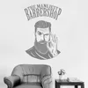 Adesivos de parede homens barbearhop sinal mural barbeiro logotipo adesivo decoração de decalque para salão de cabeleireiro rmovable lc480