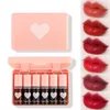 Lip Gloss Rossetto liquido Multiuso Cheek Tint Tazza antiaderente Coreano 6 colori Set di macchie Rimpolpante