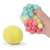 6.0 cm Tricolor Squishy Ball Fidget Toy Mesh Squish Grape Ball Anti Stress Venting Balls Funny Squeeze Toy Stress Relief Decompression Toys Angst Reliever