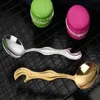 100pcs/lot Dinner Spoon Stainless steel Spoon with Bottle Opener Outdoor Dinner Spoon for Travel Camping Backpacking