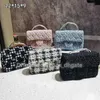 Magasin bon marché 90% de réduction en gros de la chaîne Wallte Fat Man le sac fourre-tout Hand Magnifique poignée en tricot pour femmes crossbody sacs