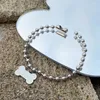 Link Bracelets Creative Stainless Steel Charm Bangles Women Girls Dog Bone Pendant Metal Bracelet Jewelry Friend Gift