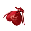 Gift Wrap 20pcs Love Heart Velvet Candy Bag Drawstring Bags Wedding Decoration Birthday Jewelry Organizer Cookies Pouch