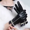 Cinq doigts gants de haute qualité femmes élégantes en cuir véritable écran tactile automne printemps hiver thermique à la mode femme gant G570 231114