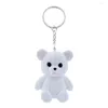 Chave -chave de teclado urso lenço de lenço de plástico Metal Chap Keys Anel Anel Acessório Polho de celular Gift Girls Girls Girls