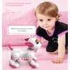 전기/RC 동물 어린이 장난감 로봇 개 리모컨 애완견 애완견 장난 장난감 지능형 터치 리모컨 스턴트 워킹 전기 애완 동물 개 230414