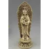 Statuette decorative Statua buddista in argento Cina Preghiera Bambino Ragazzo Benedizione GuanYin Dea Kwan-yin