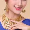 Necklace Earrings Set Two-Piece Jewelry Golden Coin Earring Kit (Gold)