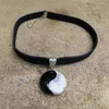 Gargantilha Olho de Tigre com Cauda de Baleia Colar Yoga Necklac