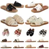 Homens mulheres deslizam sandálias Designer Slippers Mula Limpa de Lágima em Canvas Shearling Branco Branco Preto Cinzento Rosa Red Fur Mens São de Verão Good Good Good