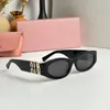 Cats Eye Sunglasses Projektanta mody Owalne Ovetate Ramka Okulary przeciwsłoneczne metalowy liter