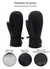 Skihandschoenen Schapenvacht IJssneeuw Outdoor Accessoires Waterdicht Draagbaar Snowboarden Mitten Palm Vijf vingers Unsex 231114