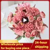 Decorative Flowers Artificial Hydrangea For Scrapbook Silk Tea Rose Buds Vase Home Decor Wedding Bouquet A Christmas Garland