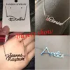 Pendant Necklaces Personalized Necklace for Women Custom Name Customized Arabic Stainless Steel Jewelry Choker Family Gift 231113