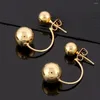 Stud Earrings Gold Color Bead For Women Girls African Round Ball Ethiopian Cute Jewelry