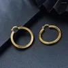 Pendientes traseros redondos africanos WANDO para mujer, joyería de Color dorado, pendientes de boda etíopes/árabes/brasileños/África/Medio Oriente/Nigeria