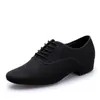 Sapatos de dança Modern's Jazz Sneaker para homens Professional Black Oxford Upper Latin Salsa Sapato Plus Tamanho Baixo Salão do Salto Tango 230414