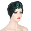 Muslim Women Turban Solid Wrinkle Hat Cancer Chemo Beanies Caps Headwear Headwrap Plated Hair Accessories