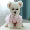 Dog Apparel Bling Tutu Star Luxury Dresses For Small Dogs Winter Party Pet Costume Cream Lady Female Clothing French Bulldog Wedding Pug 231113