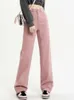 Damesjeans lente dames harajuku vracht baggy streetwear los casual wide been dames vintage demin broek rechte broek broek