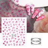 5 fogli di adesivi per unghie con fiori per donne e foglie. Adesivi per nail art floreali per disegni di unghie