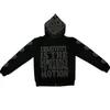 Herrtröjor tröjor Big marknadsföring Europeiska och amerikanska höst- och vinterskum Tryckt tröja mode Retro Loose Hip Hop Gothic Hoodie Zln231114