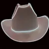 Brede rand hoeden emmer hoeden led cowboy hoed flitsende lichelachtige hoed led hoed flitsende blinky lichten cowgirl hoed led bruid hoed christmass bruiloft koud licht y2k 230414