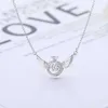 Pendant Necklaces Strands Strings Angel smart Necklace clavicle chain beating heart Female Minority design sense simple flying wings inlaid with gold plating