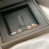 Kolczyki projektanckie kolczyki z powrotem dla kobiety 925 Srebrne złoto platowane 18k