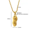 Halsband örhängen set Jinhui Peanut Pendant Classic Fashion Eesthetic rostfritt stål Vattentät örhänge Woven Chain Women's Jewelry Gift