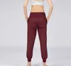 Lulus Lululemens Pantaloni da yoga da donna Pantaloni da corsa con coulisse ad asciugatura rapida Pantaloni sportivi da corsa larghi Jogger da ballo Ragazze Palestra Fitness