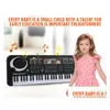 Babymuziek Geluidsspeelgoed Geluidsspeelgoed Toetsen Vroeg onderwijsspeelgoed Elektronisch toetsenbord met kinderpiano-orgelplaat