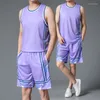 Erkek Trailsits Liscn Erkekler Basketbol Sporları Takım 2023 Düz Renkli Sweatshirt Jogging Shorts İki Parçalı Siyah Gevşek