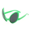 Чужие специфические очки забавные солнцезащитные очки и солнцезащитные очки праздничные танцевальные инопланетяне альтернативные формы радужные линзы.