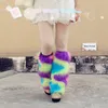 Gaiter Fur Leg Warmer Furry Tharers Glrsbuty Girls Boot Cuff Plush for Party Music Festival Night Club 231113