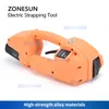 Zonesun Handheld Electric Strapping Machine PP/PET Strip Belt Portable Lithium laddningsbart batteridraftförpackningsmaskin ZS-PQ2