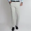 Mensbyxor Summer Thin Ice Silk Four Side Elastic Casual Work Loose Breattable Middleaged and Young 230414